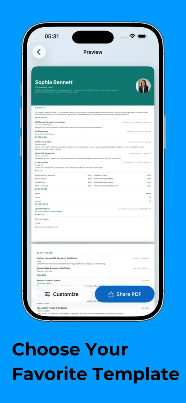 CV Maker App Store screenshot 2