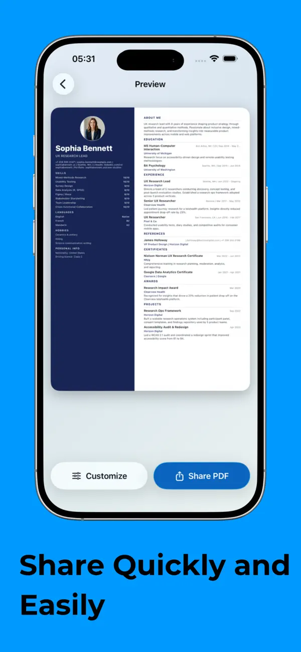 CV Maker App Store screenshot 4